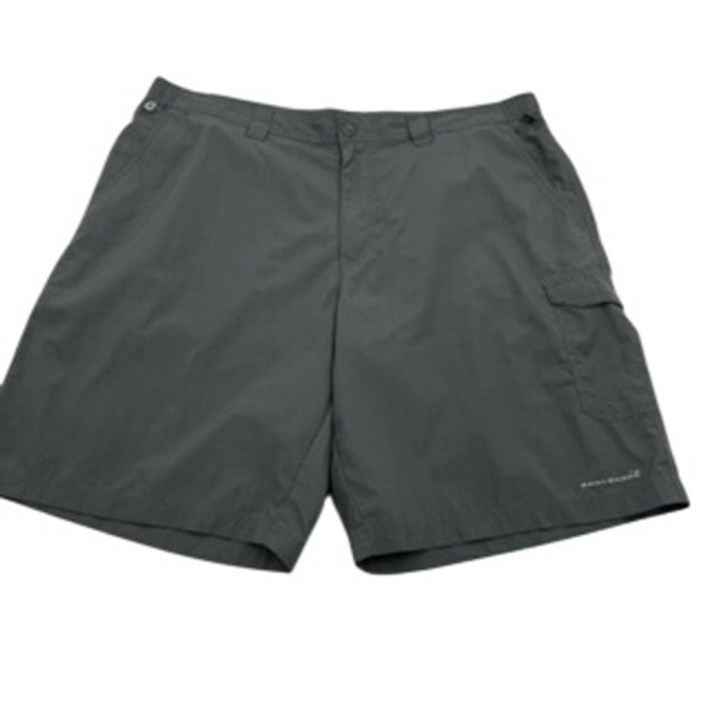 Columbia PFG Mens Grey Performance Fishing Cargo‎ Shorts 40W Omni-Shade